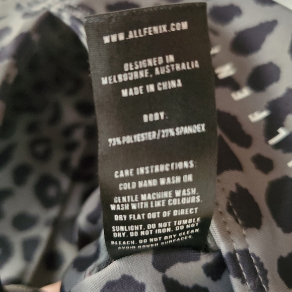 Anthropologie All Fenix Charcoal Jagger Long Bra size XS in Leopard - Picture 6 of 6